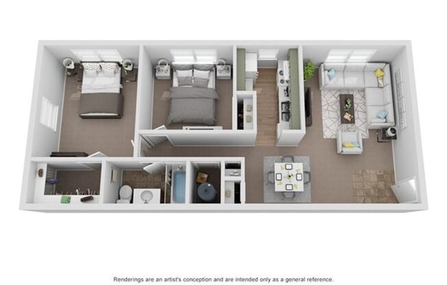 2 beds, 1 bath, 850 sqft, $1,040, Unit 3-D