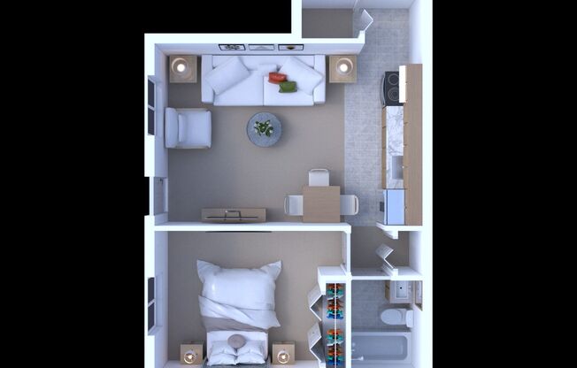 1 bed, 1 bath, 450 sqft, $1,280