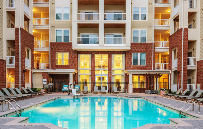 Swimming Pool with Chaise Lounges