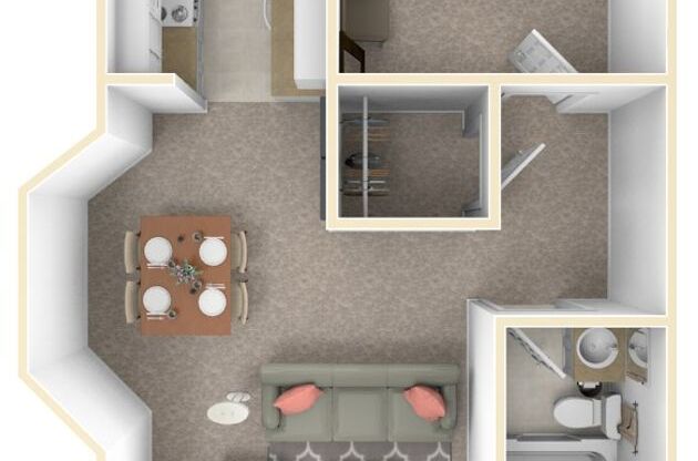 1 bed, 1 bath, 816 sqft, $835, Unit TH 142