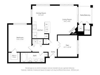 1 bed, 1 bath, 916 sqft, $2,352