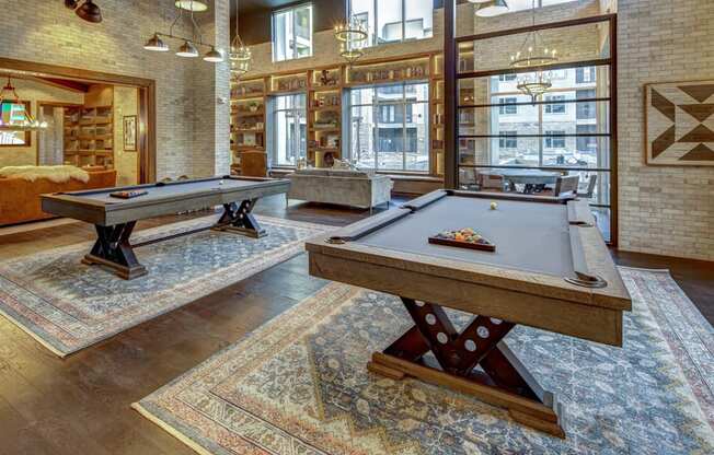 Billiards Table In Game Room at The Alden at Cedar Park, Cedar Park, TX, 78613