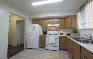 kitchen with spacious cabinets
