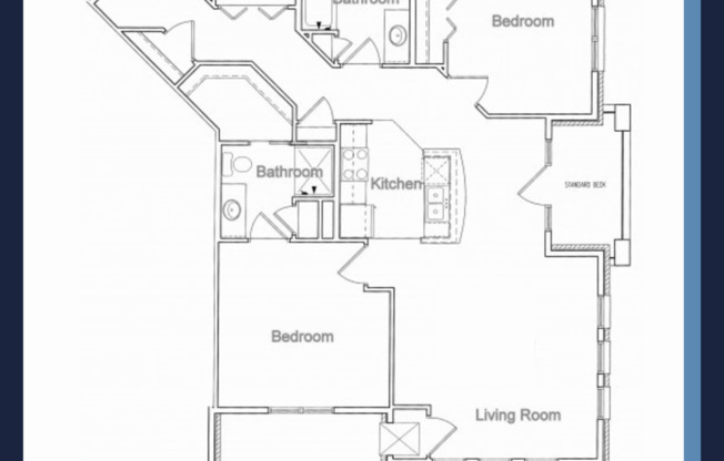 2 beds, 2 baths, 1,128 sqft, $1,925, Unit 5001-110