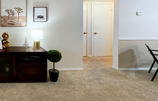 Spacious and bright living rooms at Greenbriar Apartments in Tulsa, OK!