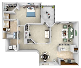1 bed, 1 bath, 1,012 sqft, $1,973