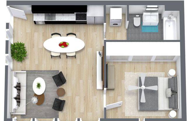1 bed, 1 bath, 653 sqft, $2,395, Unit 215