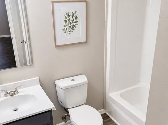Elevate your lifestyle at Richmond Hills Apartments. Enjoy modern fixtures and spacious layouts in our beautifully designed bathrooms. Transform your daily routine in a serene setting. Schedule a tour today and see your new home!