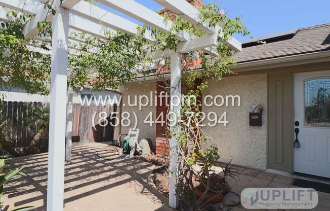 3/2 HOUSE w/Solar and community pool in Mira Mesa