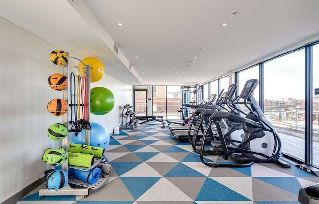 The Stanton rooftop 24-hour fitness center