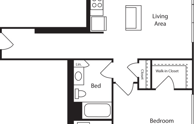 1 bed, 1 bath, 674 sqft, $2,080, Unit 720
