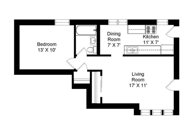 1 bed, 1 bath, 660 sqft, $1,995, Unit 621-G2