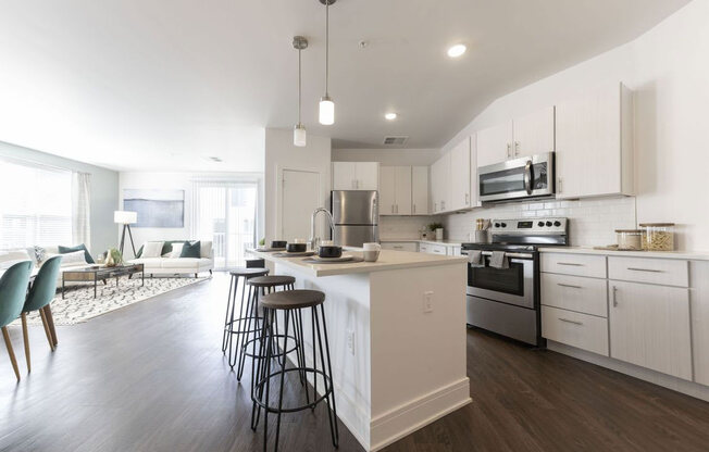 Kitchen and Dining Area at The Whit Apartments, Indiana, 46204