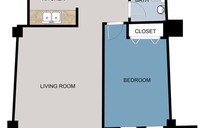 1 bed, 1 bath, 500 sqft, $3,350