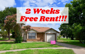 2 Weeks FREE RENT!!! Charming 3 Bedroom, 2 Bath, 1 Car Garage Home on a Cul-de-sac.