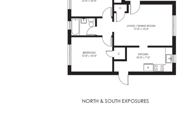 2 beds, 1 bath, 614 sqft, $1,695, Unit 2732-C3