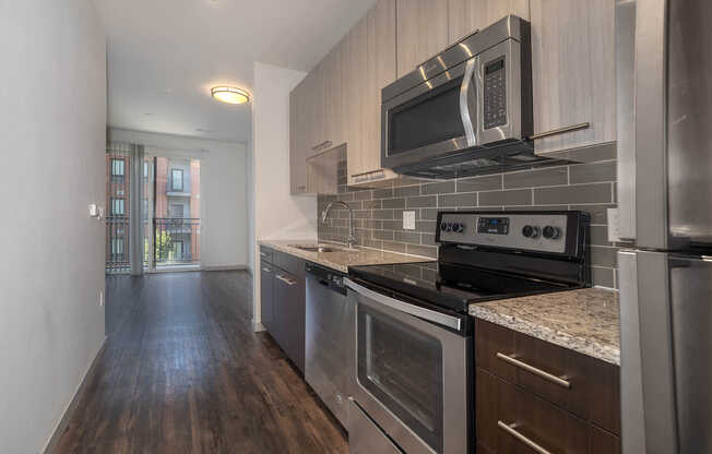 Kitchen and Living Area with Hard Surface Flooring