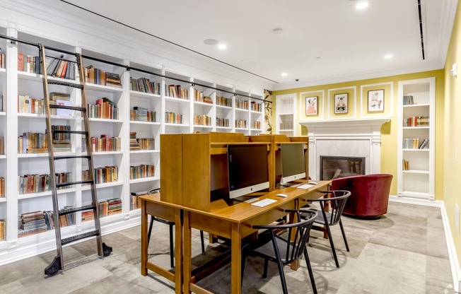 Library With Computer at Park Kennedy, Washington, DC, 20003