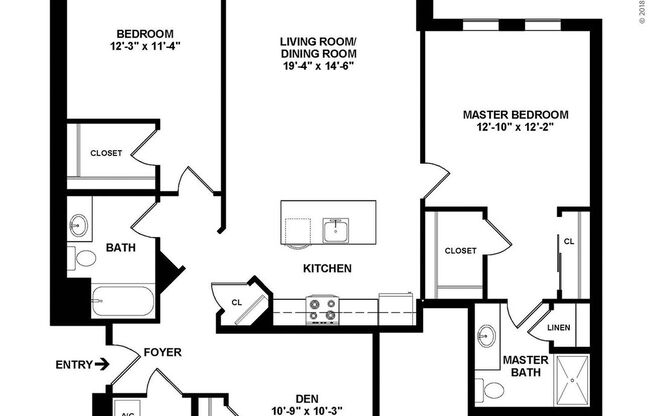 2 beds, 2 baths, 1,323 sqft, $3,495