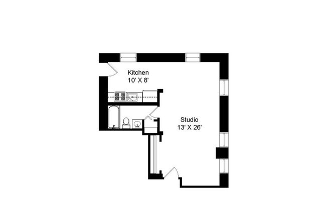 Studio, 1 bath, 615 sqft, $1,595, Unit 2009-12