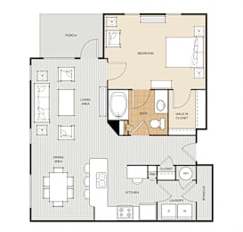 1 bed, 1 bath, 1,005 sqft, $1,306