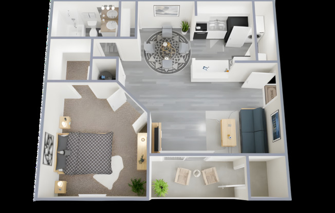 1 bed, 1 bath, 707 sqft, $1,100, Unit I15