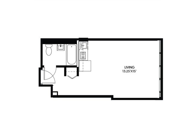 Studio, 1 bath, 370 sqft, $1,099, Unit 514