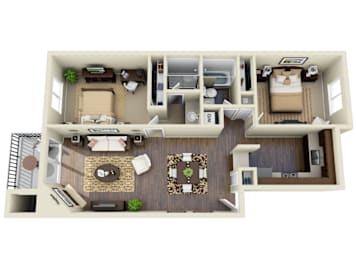 2 beds, 2 baths, 1,061 sqft, $3,315