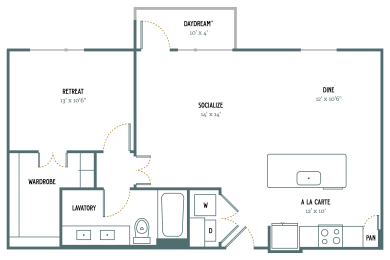 1 bed, 1 bath, 860 sqft, $1,695