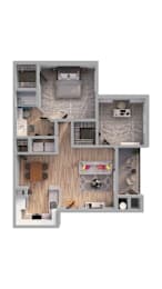 2 beds, 1 bath, 872 sqft, $1,854