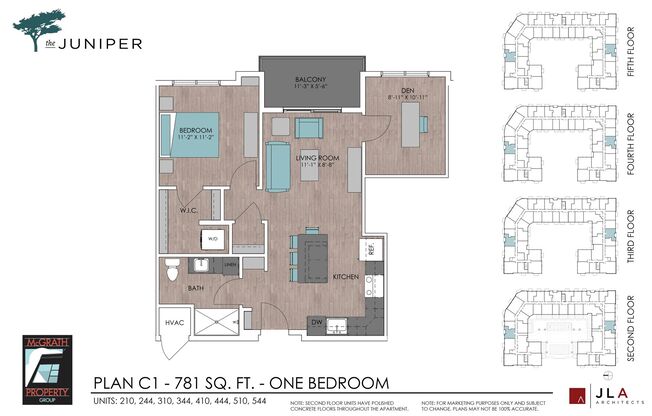 1 bed, 1 bath, 781 sqft, $1,780, Unit 210