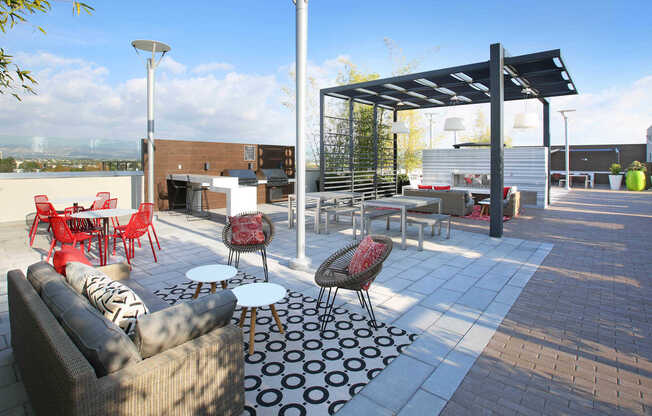 11,500-sq. ft. Rooftop Deck with Lawn, BBQ and Game Space