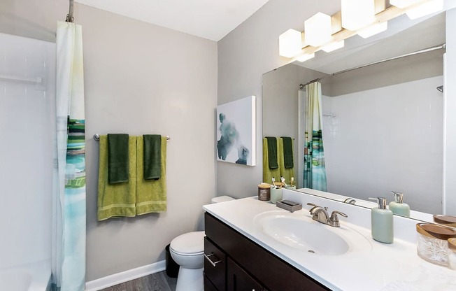 Luxurious Bathrooms at South Square Townhomes, Durham, North Carolina