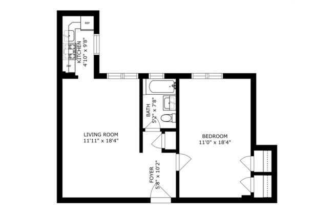 1 bed, 1 bath, $2,295, Unit 2M