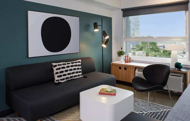 The Flat Unit Living Room at The Flat, Los Angeles, California