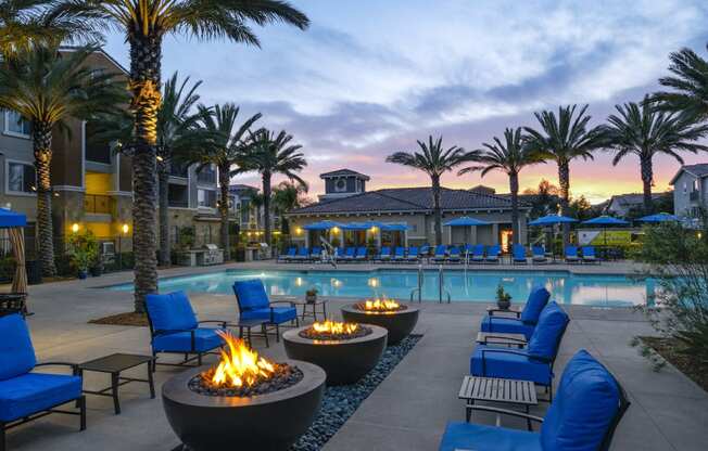 Stunning Fireplace, Barbecue Station And Sparkling Pool at Preserve at Melrose, Vista, 92083