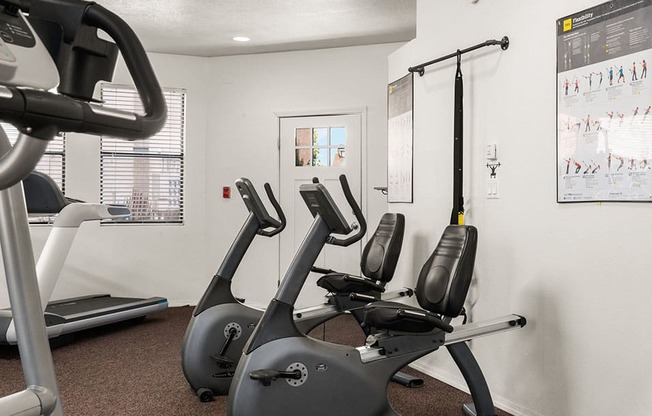 our apartments have a gym with plenty of exercise equipment