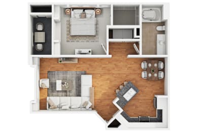 1 bed, 1 bath, 757 sqft, $1,449