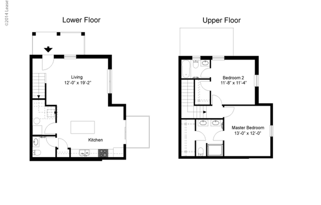 2 beds, 2.5 baths, 1,146 sqft, $1,735