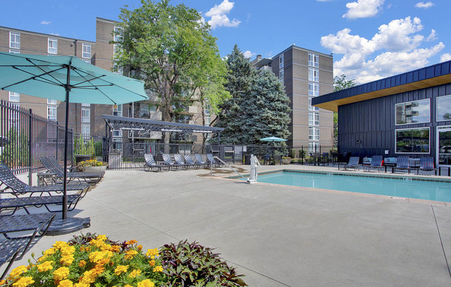 Relax and chat with neighbors around the community and poolside