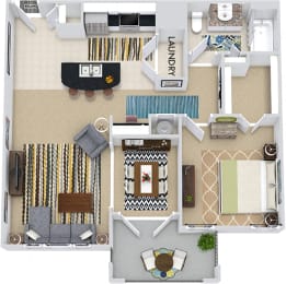 1 bed, 1 bath, 823 sqft, $1,344