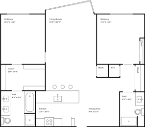 2 beds, 2 baths, 1,145 sqft, $2,827