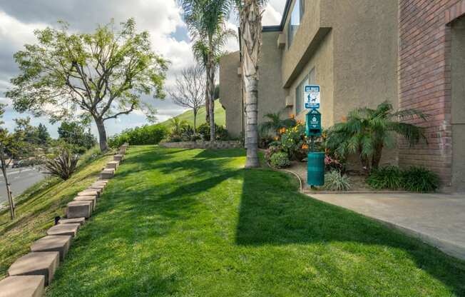 Apartments in West Hills for Rent - Topanga - Grassy Courtyard with Palm Trees