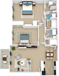 2 beds, 1.5 baths, 900 sqft, $1,098