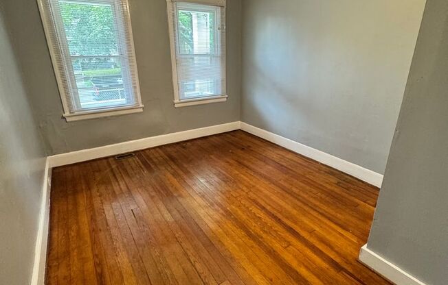 3 bed 2 bath house. Laundry, all electric, hardwoods, central hvac, porch, yard