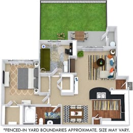 1 bed, 1 bath, 905 sqft, $1,284