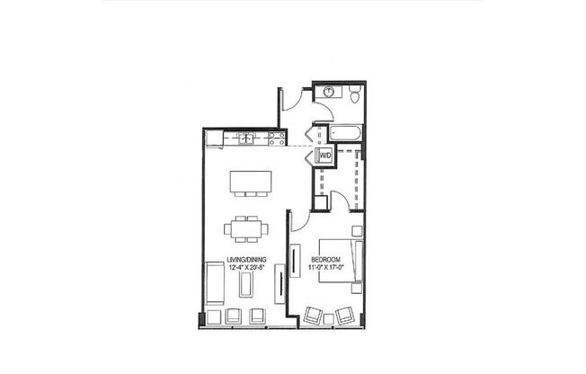 1 bed, 1 bath, 829 sqft, $1,665, Unit 906