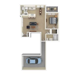 1 bed, 1 bath, 841 sqft, $1,133