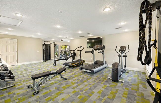 Fitness center with cardio equipment