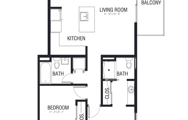 2 beds, 2 baths, 740 sqft, $3,395, Unit 5105-301